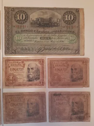 Lote de billetes antiguos 1896 - 1953