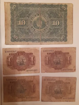 Lote de billetes antiguos 1896 - 1953