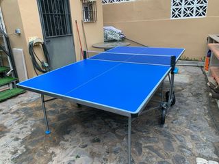 Mesa de ping pong exterior con funda