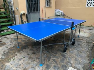 Mesa de ping pong exterior con funda