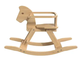 Caballo balancín de madera