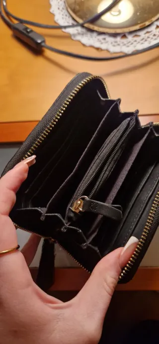 Portafoglio Valentino nero trapuntato