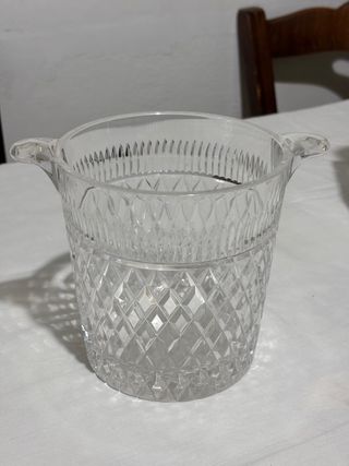 Portaghiaccio in vetro decorato