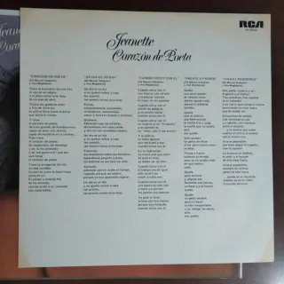 LP 1981 Jeanette Corazón d Poeta Vinilo como nuevo