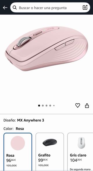 Ratón Logitech Rosa