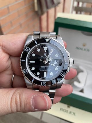 Rolex Submariner Negro y Plateado