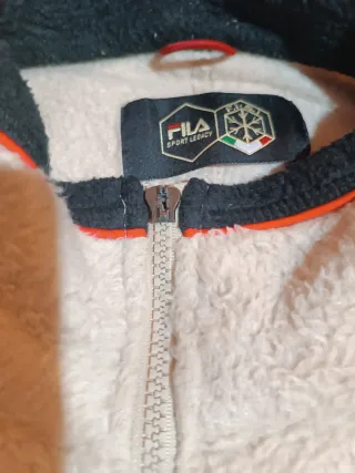 Felpa Fila Invernale Beige Nera Taglia M