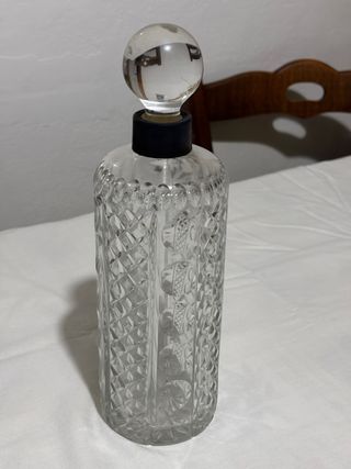 Bottiglia in vetro decorato