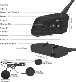 Pack 2 Intercomunicadores Moto EJEAS V6 Pro