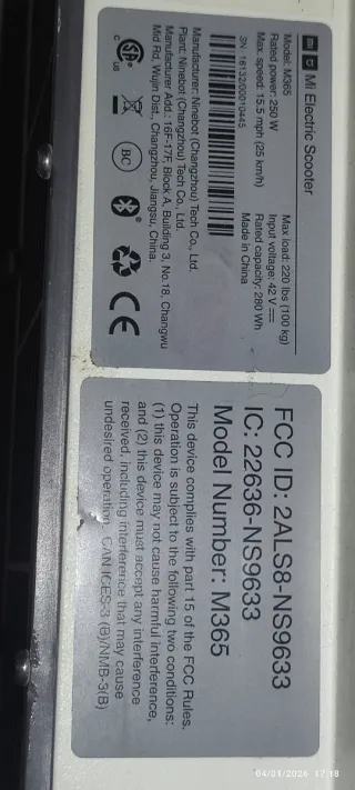 Patinete Eléctrico Xiaomi Blanco