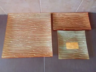 Conjunto 3 Platos Decorativos Cristal