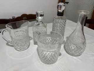 Caraffa in vetro decorato