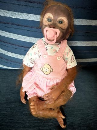 Pareja Monos Reborn Bebé Muñecos