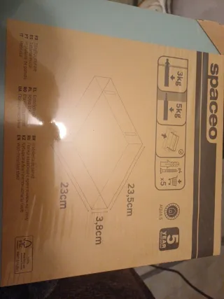 Mensola Spaceo blu/marrone legno