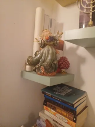 Mensola Spaceo blu/marrone legno