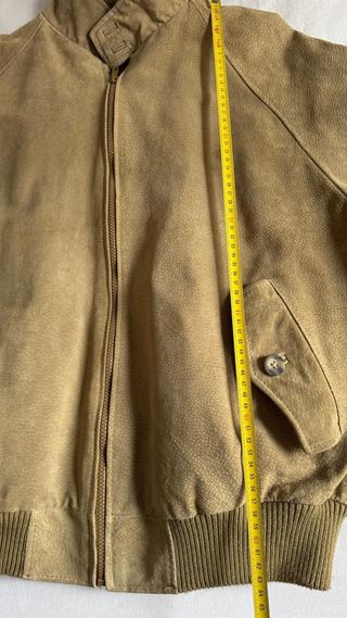 Chaqueta Vintage Piel Beige Hombre L Authentic Imp