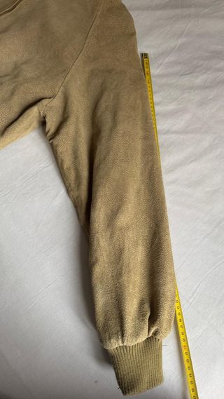 Chaqueta Vintage Piel Beige Hombre L Authentic Imp