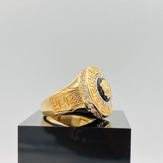 SELLO MEDUSA REDONDO GRECA 18K