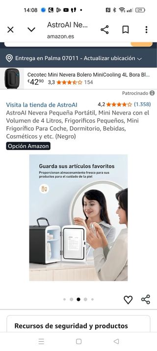 Nevera para cremas Astro AI súper nueva