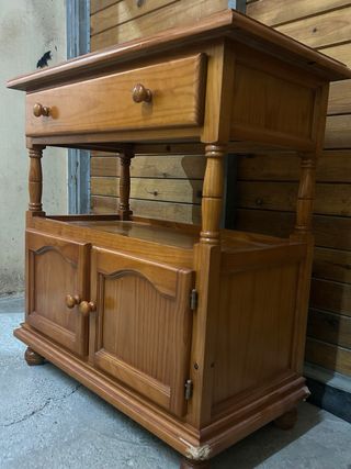 Mueble TV madera con cajón y puertas