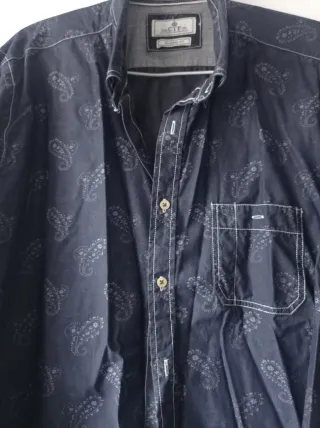 Camisa Cortefiel hombre azul estampada