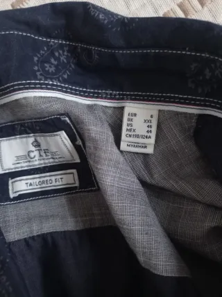 Camisa Cortefiel hombre azul estampada