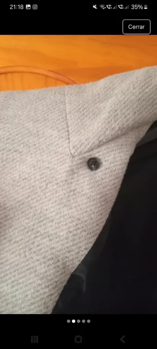 Abrigo Zara Gris Perla