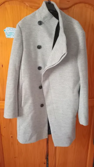 Abrigo Zara Gris Perla