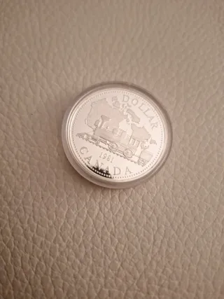 Dólar Canadá 1981 Tren Plata