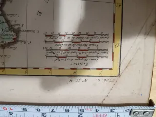Mapa España y Portugal Bonne 1780