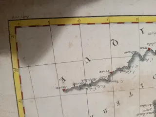 Mapa España y Portugal Bonne 1780