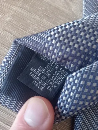 Cravatta Aquascutum seta blu/grigio