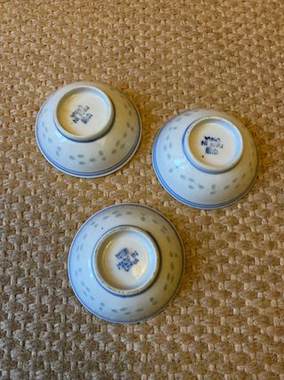 3 Taças Miniatura Bago de Arroz Vintage