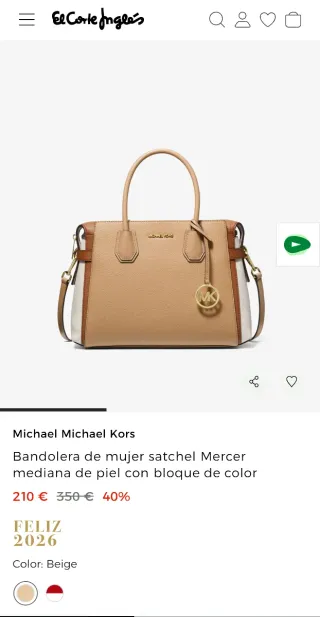 Bolso Michael Kors Elegante Beige y Marrón