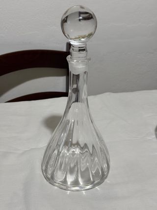 Bottiglia in vetro decorato