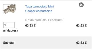 Tapa termostato Mini Clásico