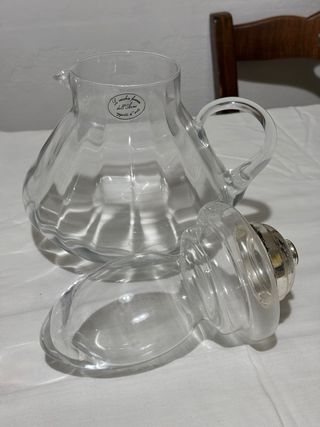 Caraffa in vetro con porta ghiaccio