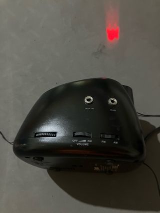 Radio Reloj Despertador Elco Negro