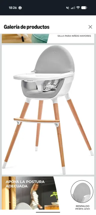 Bandeja extraíble trona Kinderkraft modelo FINI