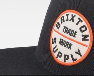 Gorra Brixton Snapback Negra/Naranja