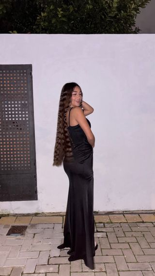 Vestido fiesta lentejuelas negro