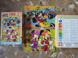 2 Puzzles Mickey Roadster Racers Madera Educa 50 P
