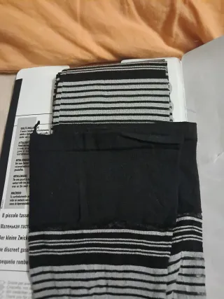 Collant Golden Lady righe grigio nero