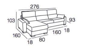 SOFA CAMA CON CHAISE LONGUE VIGO EXPRESS