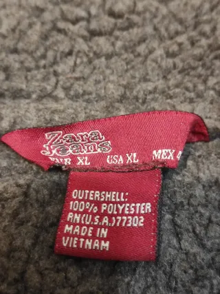 Abrigo borreguillo negro y gris