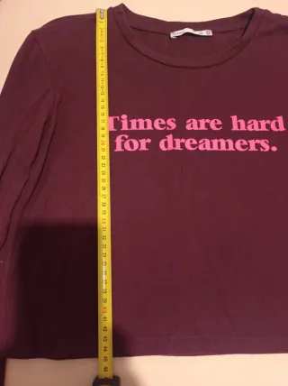 Camiseta manga larga mujer burdeos