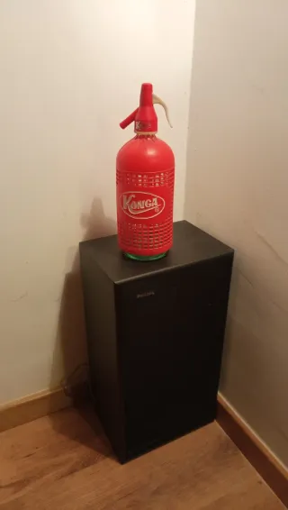 Botella Sifón Konga Roja Vintage Años 70