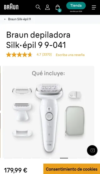 Braun Silk-épil 9 Depiladora sin estrenar