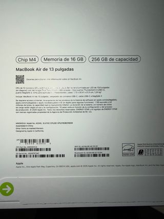 MacBook Air M4 13.6 Plata