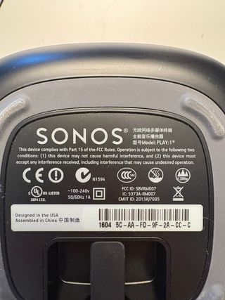 Altavoz Sonos Play 1 Negro